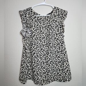 Nordstrom Halogen Cheetah Print Blouse Top Size M